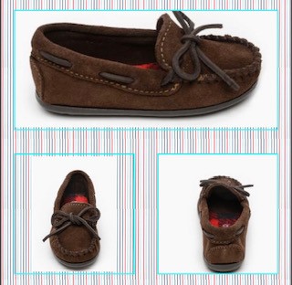 Boy's Minnetonka Chocolate Moccasins