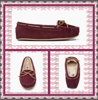 Ladies Minnetonka Cally Bordeaux Slippers