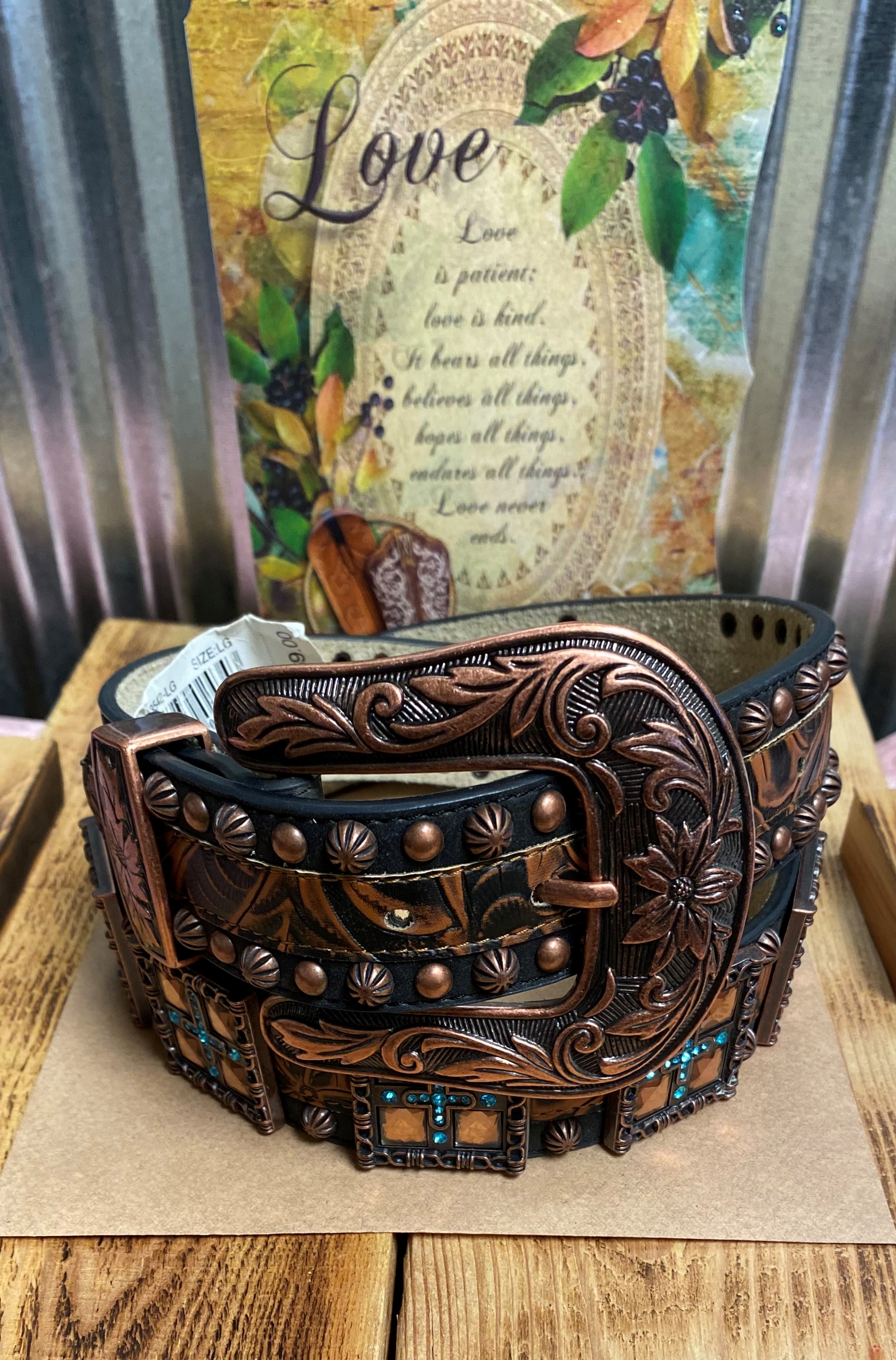 Angel Ranch Women's Brown Leather Belt 