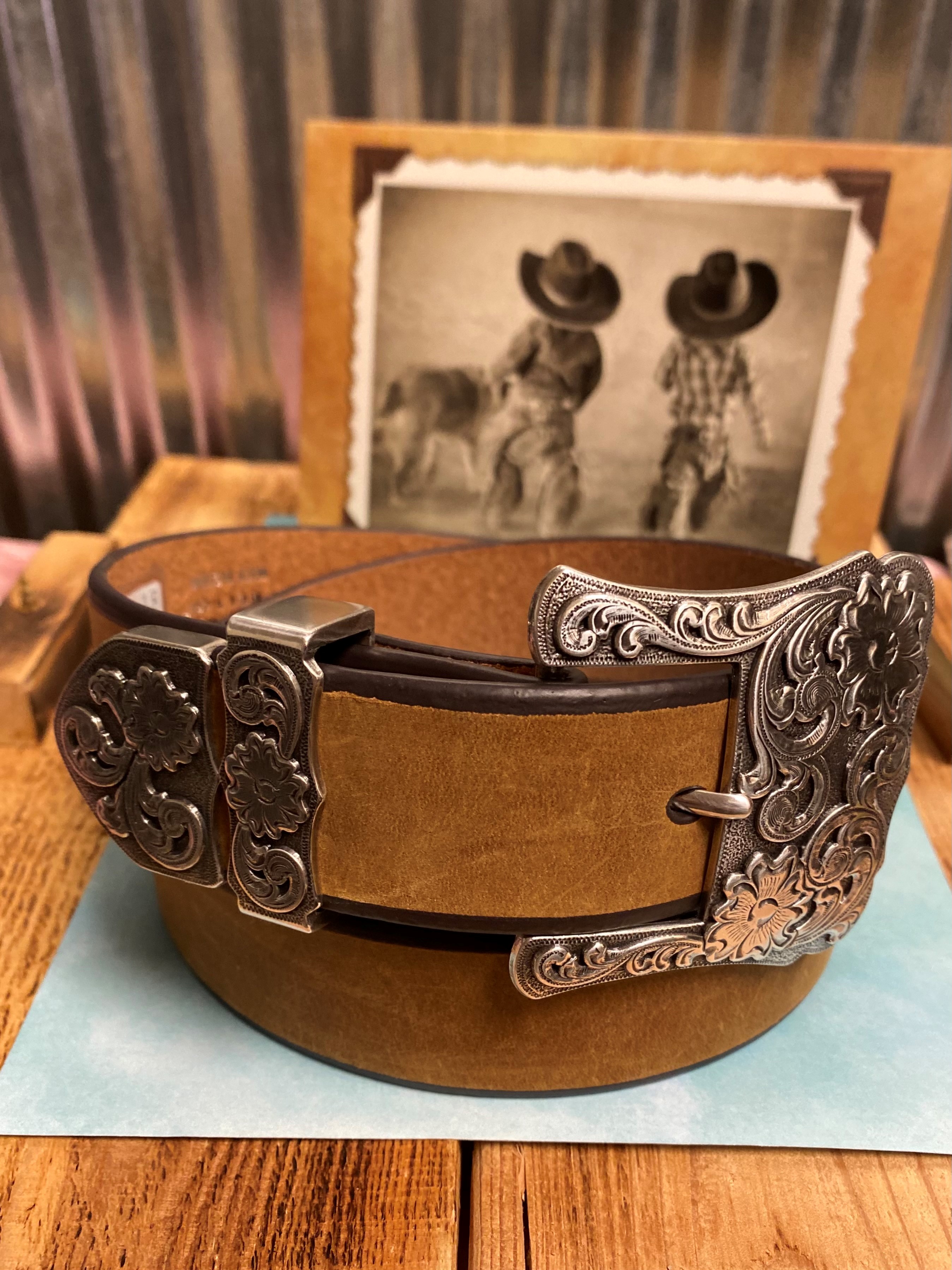 Women's Western Belt Floral Engraved by Nocona 