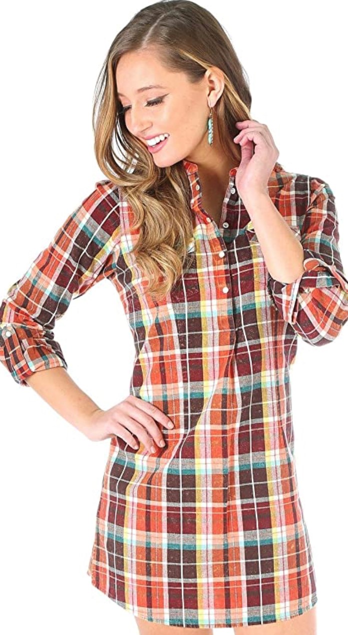 PLAID XS TUNIC SNAPS