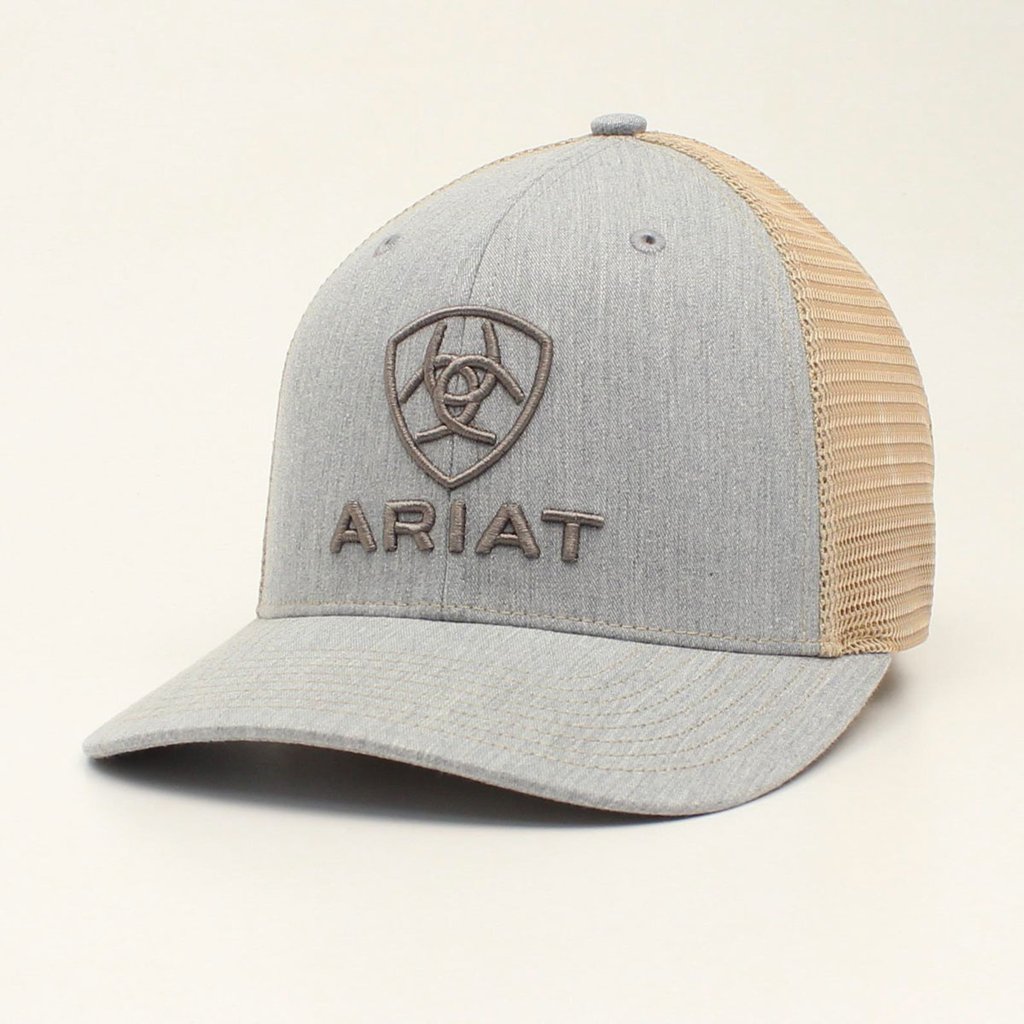 ARIAT DENIUM TAN TRUCKER CAP