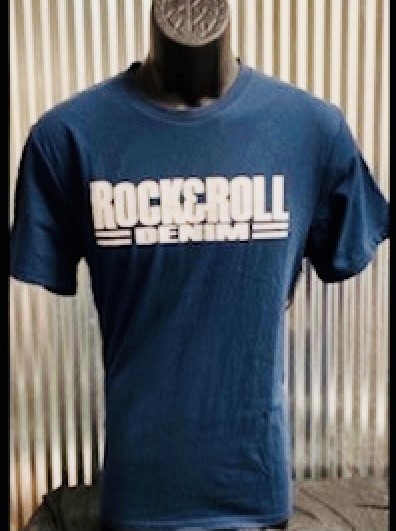 MNS SS ROCK&ROLL LOGO NAVY