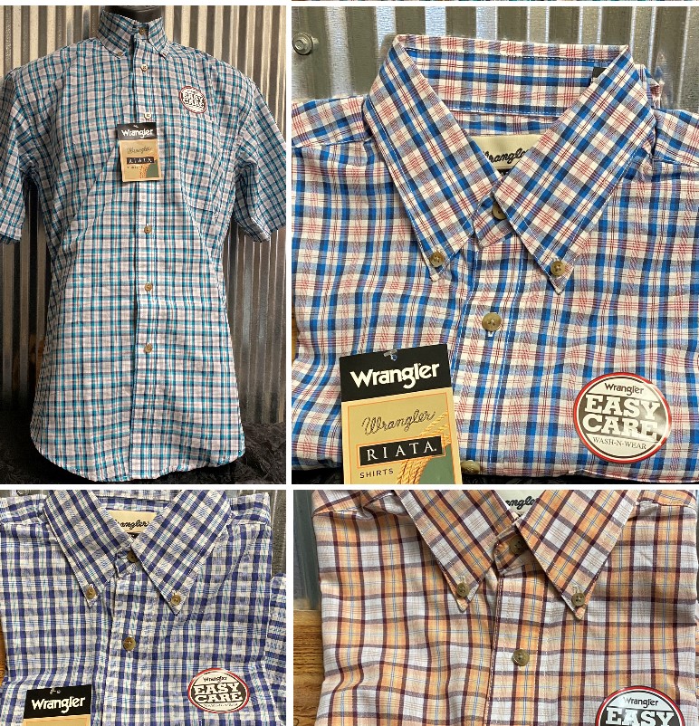 RIATA BL/PR/OR/TE PLAID  S MN SS