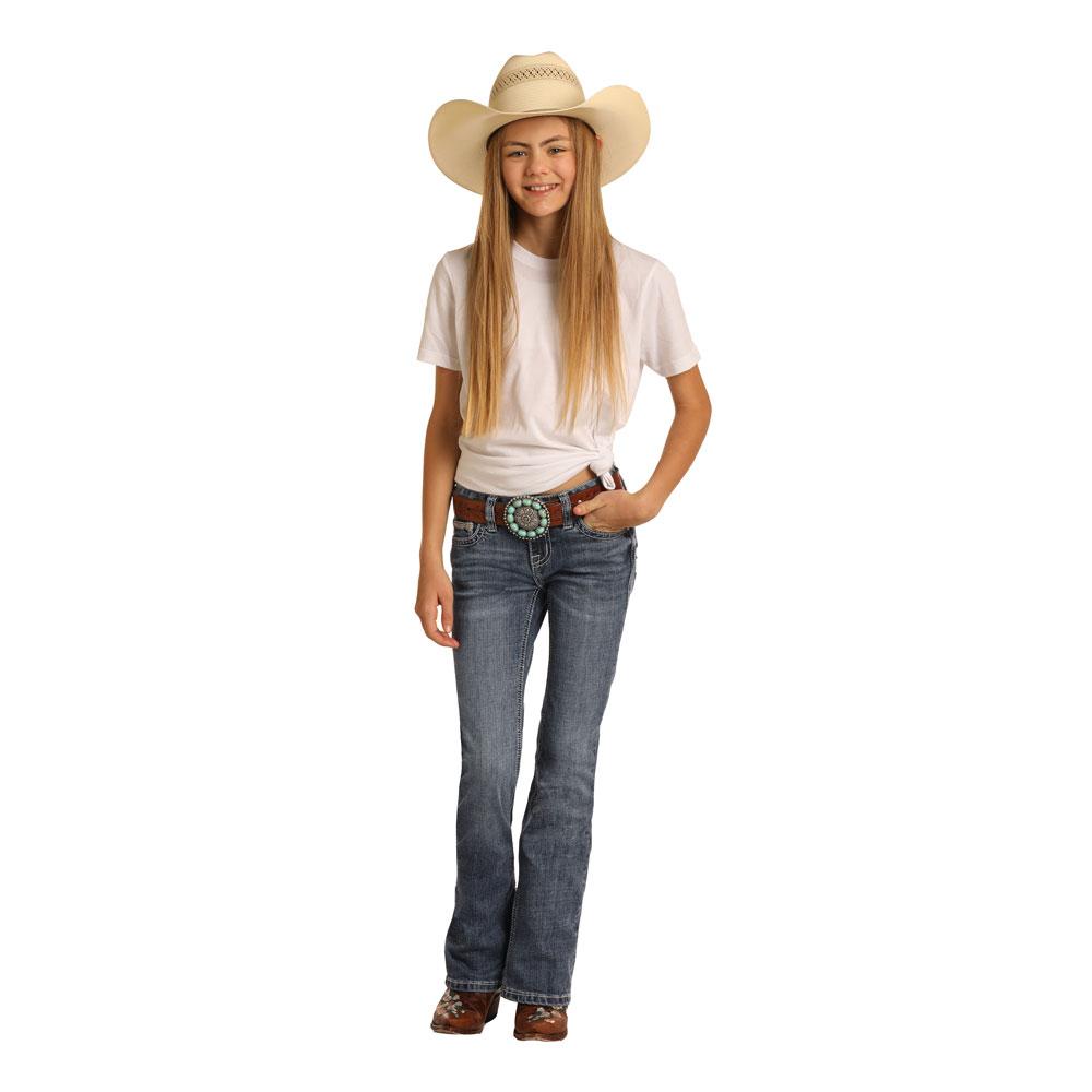 GIRLS R&R  4 BOOT CUT JEANS