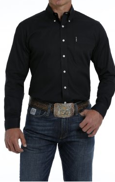 MNS CINCH BLACK MD  L/S SHIRT