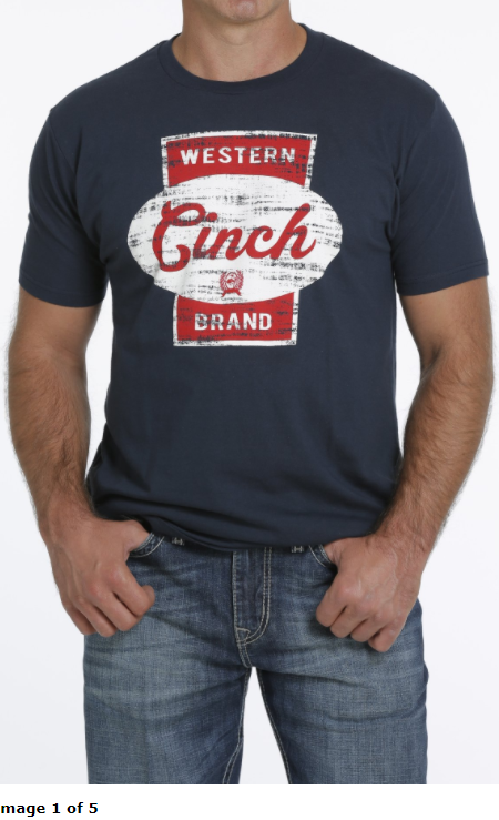 MN'S  WESTERN TEE SM CINCH