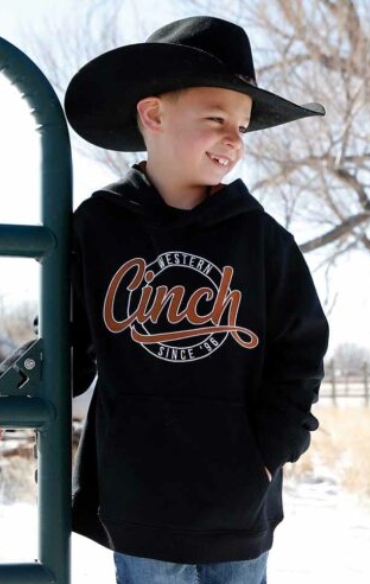 BYS BLACK XS  CINCH LGO HOODIE