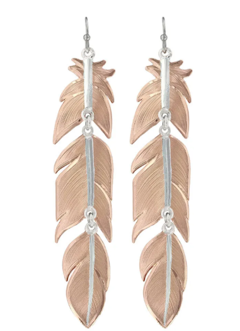 ER-SUNLIT FLEATHER PLUME EARRING