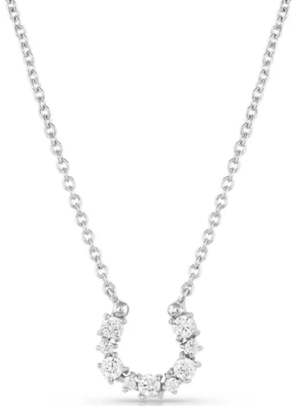 NC-LONGLINE CRYSTAL HORSESHOE